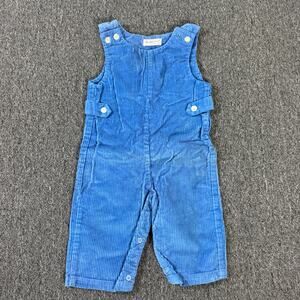 Vintage Y2k Blue Corduroy Sleeveless Jumpsuit Romper Kids Youth 24 Months